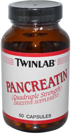 Pancreatin, 50 Capsules by Twinlab-Kosttillskott, Enzymer, Pankreatin