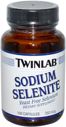 Sodium Selenite, 250 mcg, 100 Capsules by Twinlab-Kosttillskott, Mineraler, Natrium