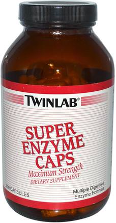 Super Enzyme Caps, 200 Capsules by Twinlab-Kosttillskott, Matsmältningsenzymer
