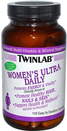 Womens Ultra Daily, 120 Capsules by Twinlab-Vitaminer, Kvinnor Multivitaminer, Kvinnors Sportprodukter