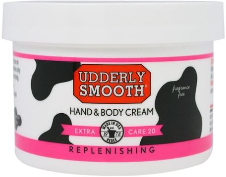Udderly Smooth, Hand & Body Cream, Extra Care 20, 8 oz (227 g) by Udderly Smooth-Bad, Skönhet, Kroppslotion, Handkrämer