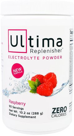 Ultima Replenisher Electrolyte Powder, Raspberry, 10.2 oz (288 g) by Ultima Health Products-Sport, Fyllning Av Elektrolytdryck