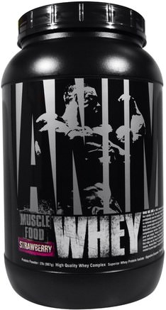 Animal Muscle Food, Whey, Strawberry, 2 lb (907 g) by Universal Nutrition-Sport, Sport, Muskel