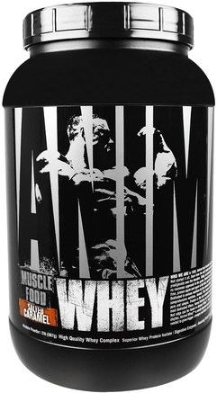 Animal Whey, Muscle Food, Salted Caramel, 2 lbs (907 g) by Universal Nutrition-Sport, Muskel