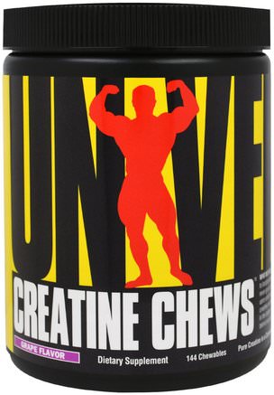 Creatine Chews, Grape Flavor, 144 Chewables by Universal Nutrition-Kreatin
