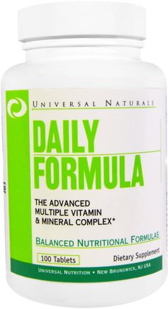 Daily Formula, Multi Vitamin & Mineral Complex, 100 Tablets by Universal Nutrition-Multivitaminer