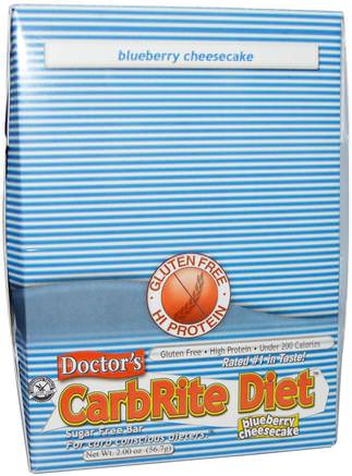 Doctors CarbRite Diet, Blueberry Cheesecake, 12 Bars, 2.00 oz (56.7 g) Each by Universal Nutrition-Sport, Protein Barer