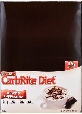 Doctors CarbRite Diet, Mocha Cappuccino, 12 Bars, 2.00 oz (56.7 g) by Universal Nutrition-Hälsa, Sport, Proteinstänger