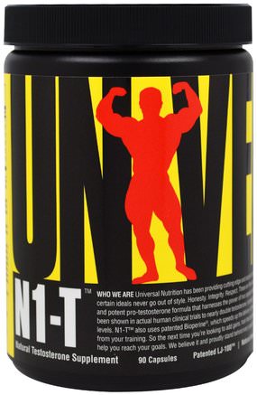 N1-T, Natural Testosterone Supplement, 90 Capsules by Universal Nutrition-Män, Testosteron