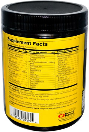 Natural Sterol Complex, Anabolic Sterol Supplement, 180 Tablets by Universal Nutrition-Anabola Kosttillskott, Sport, Muskel