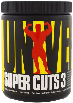 Super Cuts 3, Two-Stage Lipotropic & Diuretic Complex, 130 Tablets by Universal Nutrition-Viktminskning, Kost, Fettbrännare