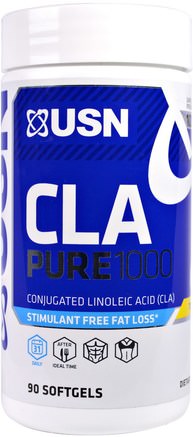 CLA, Pure 1000, 90 Softgels by USN-Viktminskning, Diet, Cla (Konjugerad Linolsyra), Cla