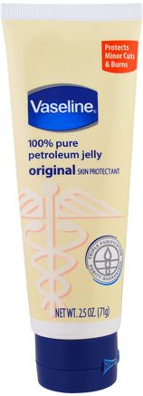 100% Pure Petroleum Jelly, Original Skin Protectant, 2.5 oz (71 g) by Vaseline-Bad, Skönhet, Body Lotion, Skador Brännskador