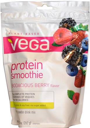 Protein Smoothie, Bodacious Berry, 9.2 oz (262 g) by Vega-Sverige