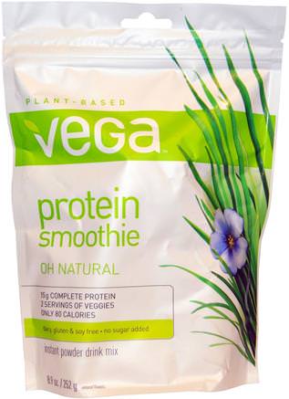 Protein Smoothie, Oh Natural, 8.9 oz (252 g) by Vega-Sverige