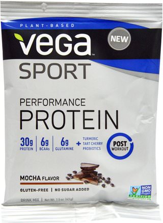 Sport Performance Protein, Mocha, 1.5 oz (43 g) by Vega-Sverige