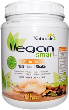 VeganSmart, All-In-One Nutritional Shake, Chai, 22.8 oz (645 g) by Vegan Smart-Kosttillskott, Superfoods