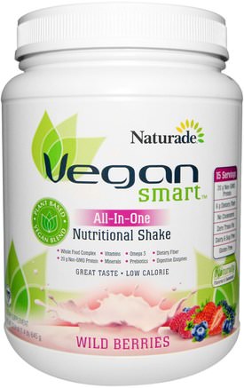 VeganSmart, All-In-One Nutritional Shake, Wild Berries, 22.8 oz (645 g) by Vegan Smart-Kosttillskott, Superfoods