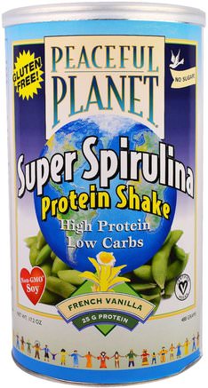 Super Spirulina Protein Shake, French Vanilla, 17.2 oz (488 g) by VegLife-Kosttillskott, Spirulina, Protein Skakningar