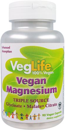 Vegan Magnesium, Triple Source, 90 Vegan Caps by VegLife-Kosttillskott, Mineraler, Magnesium