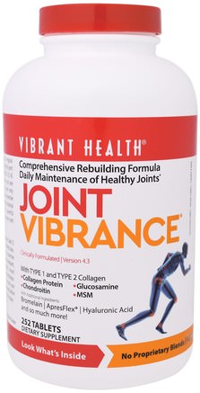 Joint Vibrance, Version 4.3, 252 Tablets by Vibrant Health-Hälsa, Ben, Osteoporos, Gemensam Hälsa