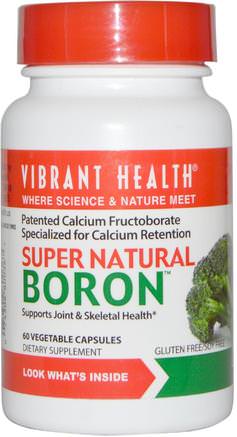 Super Natural Boron, 60 Veggie Caps by Vibrant Health-Kosttillskott, Mineraler, Bor