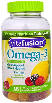 Omega-3, EPA/DHA, 120 Gummies by VitaFusion-Kosttillskott, Efa Omega 3 6 9 (Epa Dha), Dha, Epa