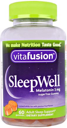 SleepWell, Adult Sleep Support, 60 Gummies by VitaFusion-Kosttillskott, Gummier