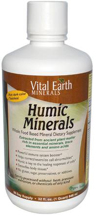 Humic Minerals, 32 fl oz (946 ml) by Vital Earth Minerals-Kosttillskott, Mineraler, Flytande Mineraler