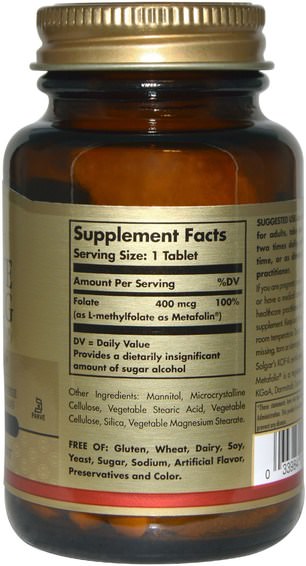 Vitaminer, Folsyra, 5-Mthf Folat (5 Metyltetrahydrofolat)