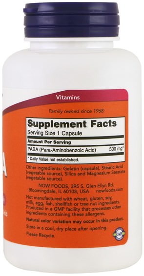 Vitaminer, Vitamin B, Paba