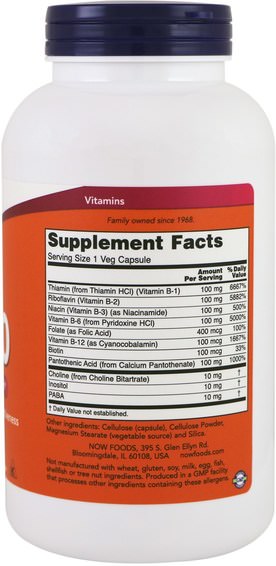 Vitaminer, Vitamin B, Vitamin B-Komplex, Vitamin B-Komplex 100