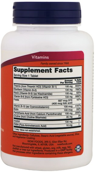 Vitaminer, Vitamin B, Vitamin B-Komplex, Vitamin B-Komplex 100