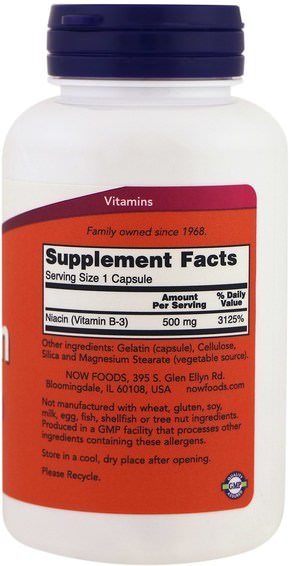 Vitaminer, Vitamin B, Vitamin B3, Vitamin B3 - Niacin