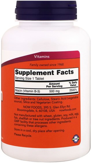 Vitaminer, Vitamin B, Vitamin B3, Vitamin B3 - Niacin