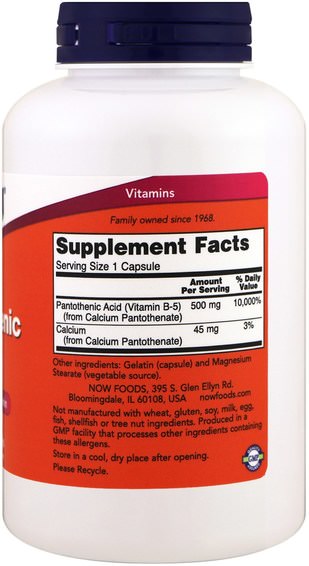 Vitaminer, Vitamin B, Vitamin B5 - Pantotensyra