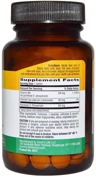 Vitaminer, B6-Pyridoxin, P5p (Pyridoxalfosfat)