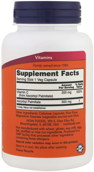 Vitaminer, Vitamin C, Vitamin C Askorbylpalmitat (C-Ester)