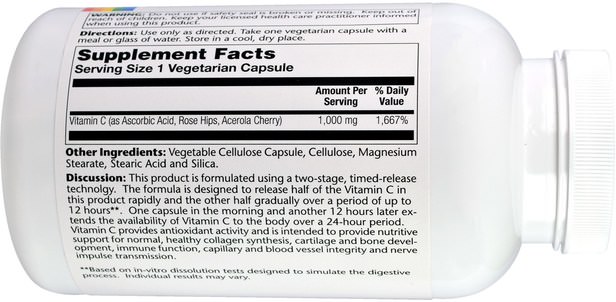 Vitaminer, Vitamin C, Frisättning Av Vitamin C