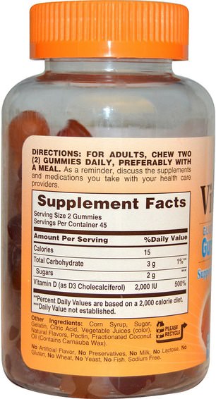 Värmekänsliga Produkter, Vitaminer, Vitamin D Gummier
