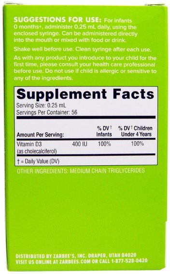 Vitaminer, Vitamin D3, Vitamin D3 Vätska, Barns Hälsa, Baby, Spädbarnstillskott