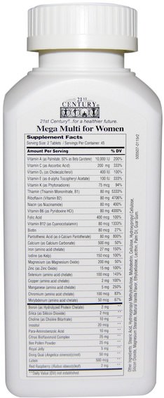 Vitaminer, Kvinnor Multivitaminer, Mega Multi