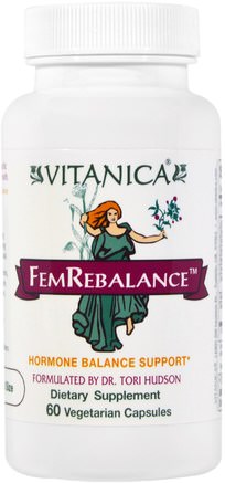 Fem Rebalance, 60 Veggie Caps by Vitanica-Hälsa, Premenstruellt Syndrom, Premenstruellt