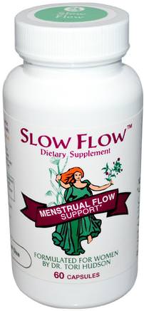 Slow Flow, Menstrual Flow Support, 60 Capsules by Vitanica-Hälsa, Premenstruellt Syndrom, Premenstruellt
