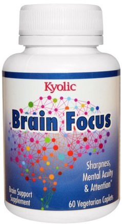 Brain Focus, 60 Veggie Caplets by Wakunaga - Kyolic-Kosttillskott, Hälsa, Hjärna