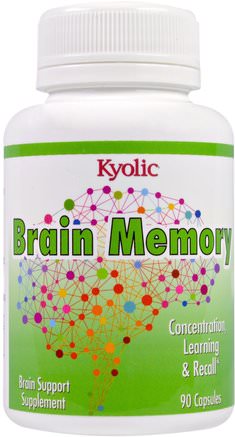 Brain Memory, 90 Capsules by Wakunaga - Kyolic-Örter, Ginkgo Biloba