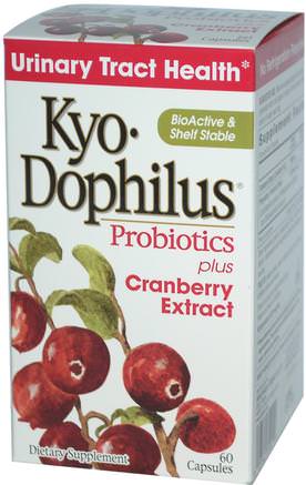 Kyo-Dophilus, Probiotics, Plus Cranberry Extract, 60 Capsules by Wakunaga - Kyolic-Örter, Tranbärsjuicextrakt
