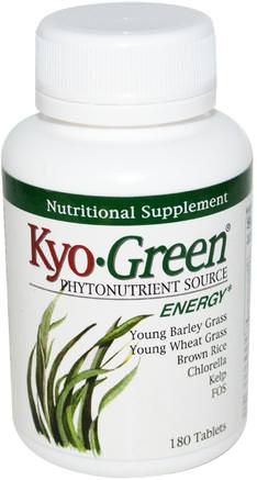 Kyo-Green Phytonutrient Source, Energy, 180 Tablets by Wakunaga - Kyolic-Sverige