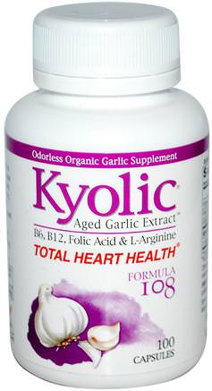 Total Heart Health, Formula 108, 100 Capsules by Wakunaga - Kyolic-Sverige