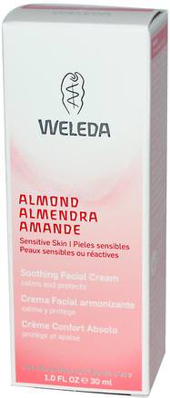 Soothing Facial Cream, Almond, 1.0 fl oz (30 ml) by Weleda-Skönhet, Ansiktsvård, Krämer Lotioner, Serum, Hälsa, Hud, Nattkrämer